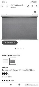 Zatemňovací rolety 120cmx195cm
