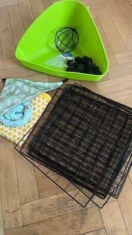 Výběh pro hlodavce, ohrádka a nepropustné podložky