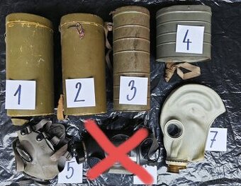 Staré obaly a plynové masky