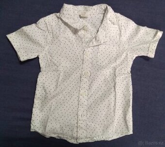 Dětská světlá košile krátký rukáv HM vel. 86