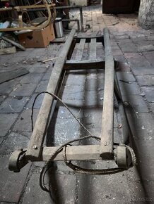 Retro sáňky, nálezový stav