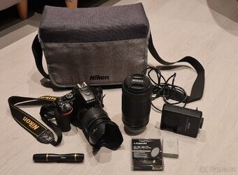 NIKON D5500 + objektivy a příslušenství