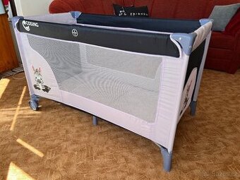 Cestovní postýlka Cosing Adam Zebra šedá