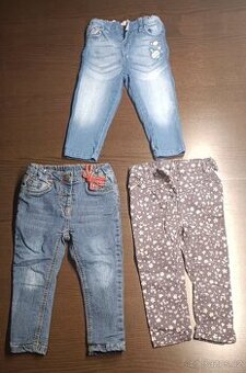 Dětské džíny 12-18 m 3ks