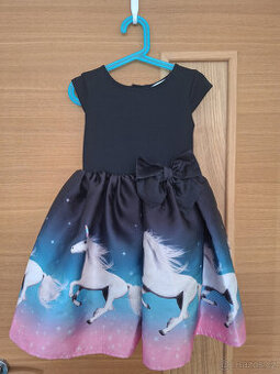 Dívčí šaty HM s jednorožci 110/116