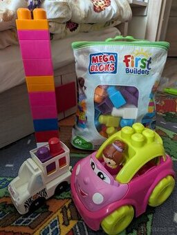 FisherPrice kostky  Megabloks + auto