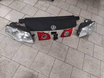 Vw B6 světla, roleta kufru,maska.