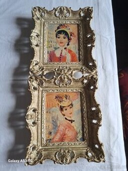 1.Zdobený obrázek Maškarní portrét. 2. Jaro v Paříži