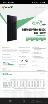 Fotovoltaické panely Bluesun Bifacial
