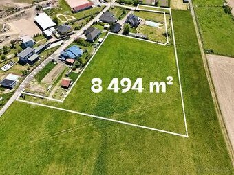 Prodám stavební pozemek 8494m² v obci Borek u Pardubic