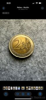 Vzácná 2€ mince r. 2001 RF - 1