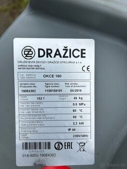 Elektrický bojler Dražice - OKCE 160 - 152L