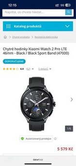 Chytré hodinky Xiaomi Watch 2 Pro LTE 46mm - Black / Black S