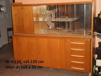 retro = sekretář - světlé povedení - r. 1970 od obývací stěn