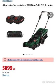 Nová aku sekačka PRMA 40-Li D2, 2x 4 Ah + strunová sekačka