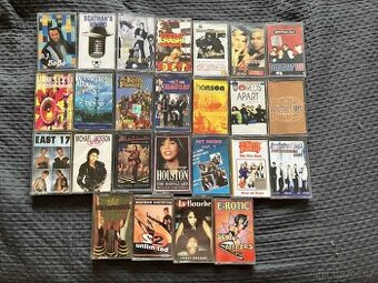 Audiokazety disco devadesátky 25 kusů mix