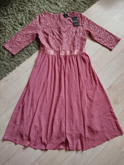 Šaty vel.XL MIUSOL starorůžové N.O.V.É.