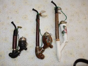 3 staré fajfky, dýmky, cena je dohromady