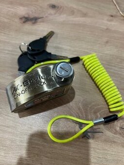 Zámek na motorku M-Style ON OFF s alarmem