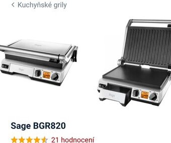 Elektrický gril Sage BGR820