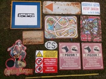 prodám různé staré smaltované cedule různé zaměření, propaga