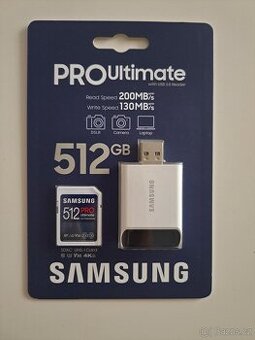SD karta Samsung PRO Ultimate SDXC 512 GB - nová nerozbalená