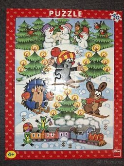 Puzzle Krtek Krteček na sněhu 40 dílků