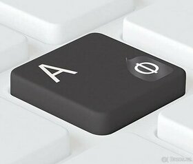 Přelepky na klávesnice - azbuka (ruština) bílá 5x6