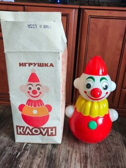 Retro hračka klaun „Vstávačka“ (Nevaljaška) – SSSR, nepoužit