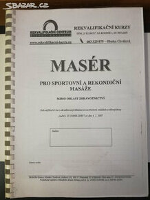 Studijní materiál rekvalifikačního kurzu Masér