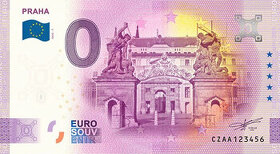 Eurobankovka – motiv Praha – vstupní brána Pražského hradu