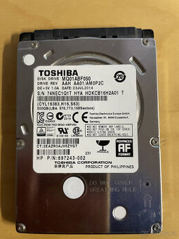 HDD Toshiba MQ01ABF050 - 500GB, podezřelé sektory viz foto - 1