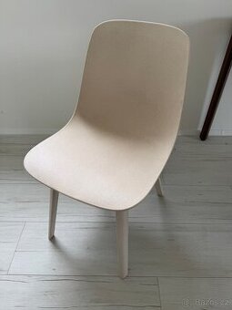 2x IKEA ODGER Židle, bílá/béžová