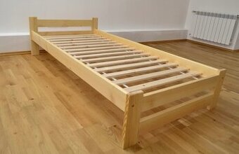 Nová postel 90x200 borovice masiv + rošt