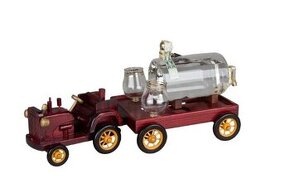 Dárková láhev dřevěný traktor