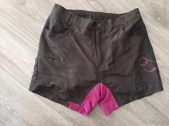 Dámské kraťasy s vložkou černo-růžové vel.L-NOVÉ