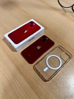 iPhone 13 mini RED 256 GB – jako nový, 100% baterie - 1