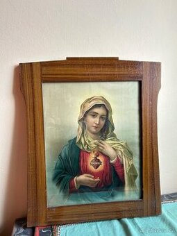 svaté obrazy v dřevěném rámu