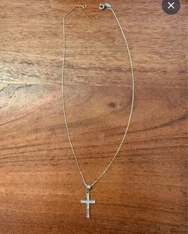 Řetízek s přívěškem křížek stříbro