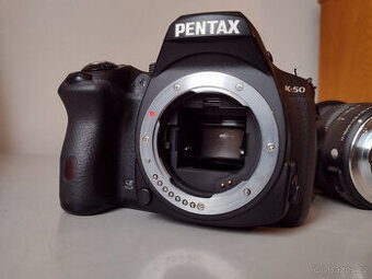 Pentax K-50, použitý, výborný stav, bez objektivů