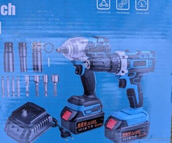 Sada rázový utahovák, vrtačka