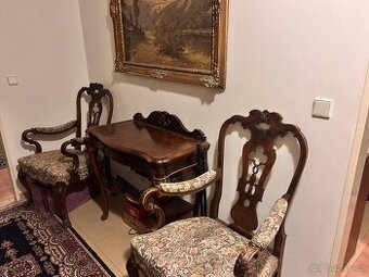 Starožitný stolek s křesly Gerstl