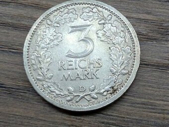 Německá 3 říšská marka 1932