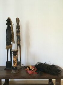 Sošky, maska a bubínek - dřevěné dekorace - 1