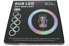 LED RGB stmívatelné kruhové světlo 38cm