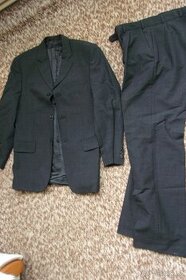 Pánský šedo-černý oblek vel. 46