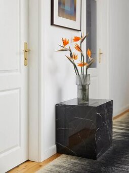 Designový stolek / sezení – mramorový vzhled, nový, Westwing