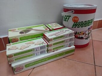 Dětský dřevěný vláček s kolejištěm a jiné