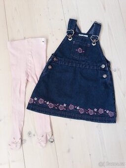 Džínové šaty s punčocháčky