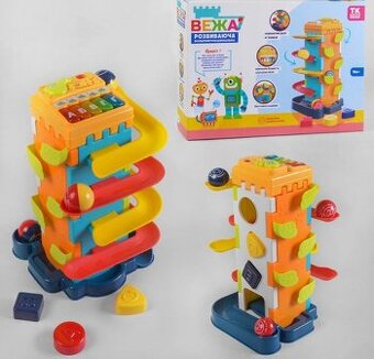 Třídič vzdělávacích bloků s klavírem a míčky